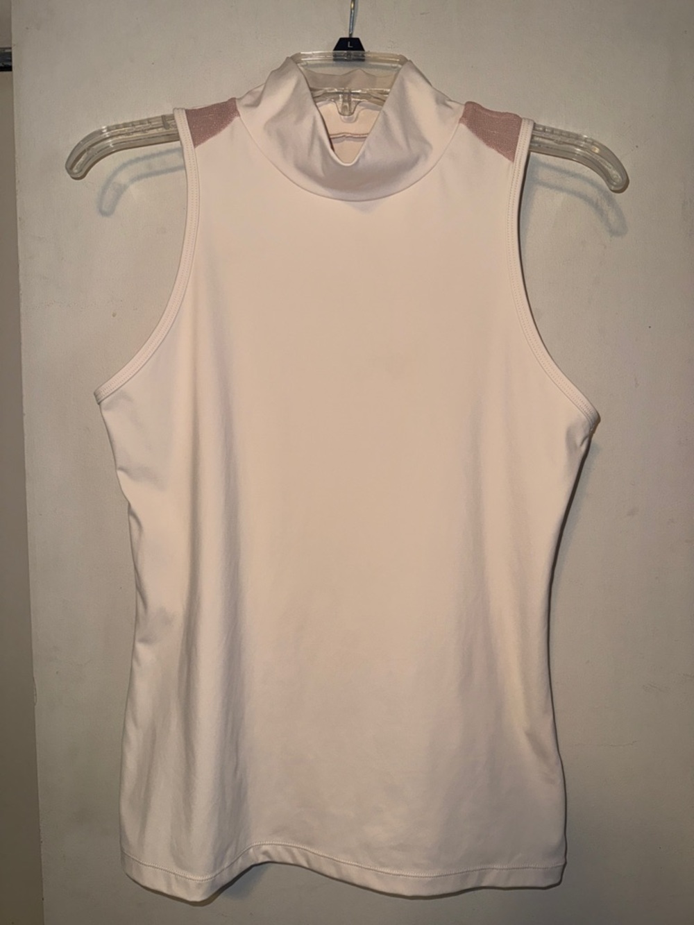 Free Ride Equestrian Large Sleeveless Mock Neck Women’s Top in Light Pink